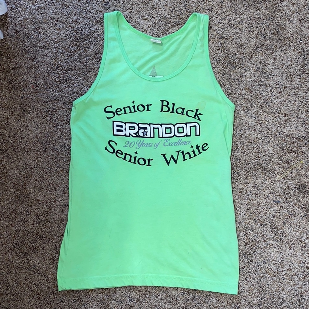 Brandon Senior Black / Senior White Neon Tank